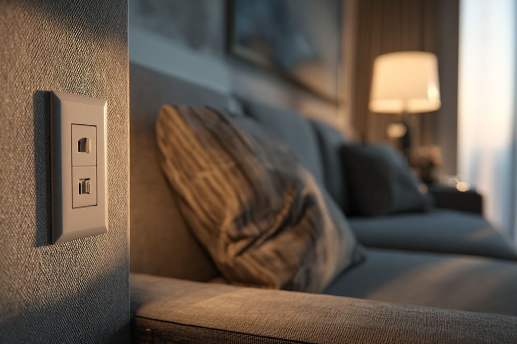 Où placer les prises dans une chambre ou un salon ?